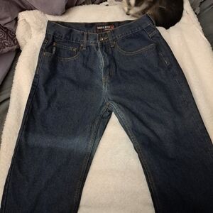 Men's Relaxed Fit Dark Blue Jeans